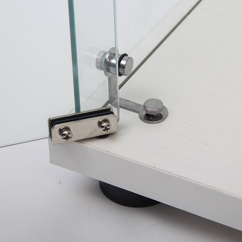 Glass Display Cabinet 5 Shelves Display Cabinet with Glass Doors, Floor Standing Curio Display Cabinet Trophy Display Case