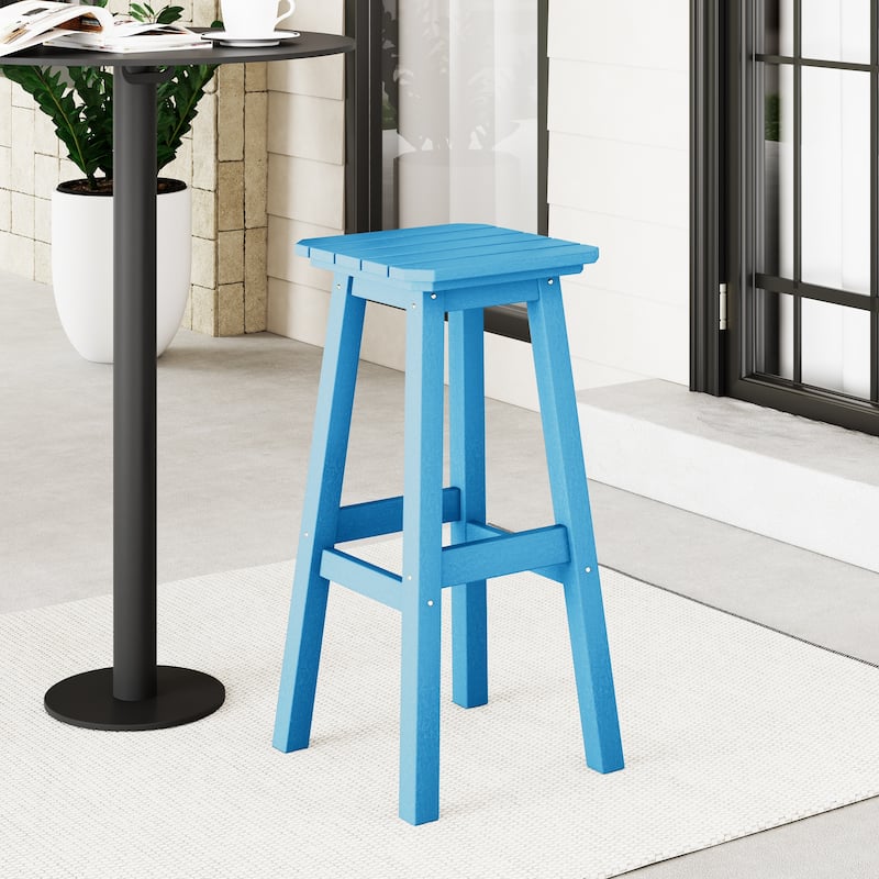 Polytrends Laguna Hdpe All Weather Outdoor Patio 29" Square Bar Stool