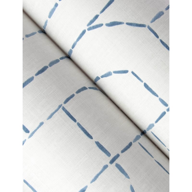 A-Street Prints Integrity Blue Arched Outlines Wallpaper
