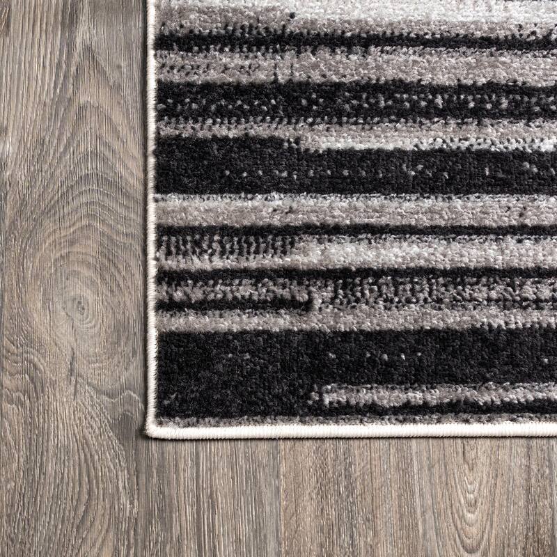 JONATHAN Y Shore Modern Half-Stripe Area Rug
