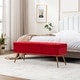preview thumbnail 80 of 92, Velvet Storage Ottoman Bench with gold legs and Nailhead Trim for Bedroom/End of Bed/Entryway/Window