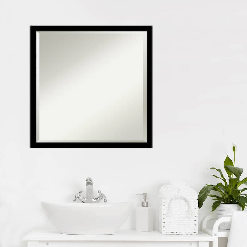 Beveled Bathroom Wall Mirror - Jet Frame