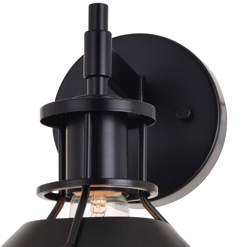 Canton Black and White Farmhouse Bathroom Vanity Wall Light Fixture