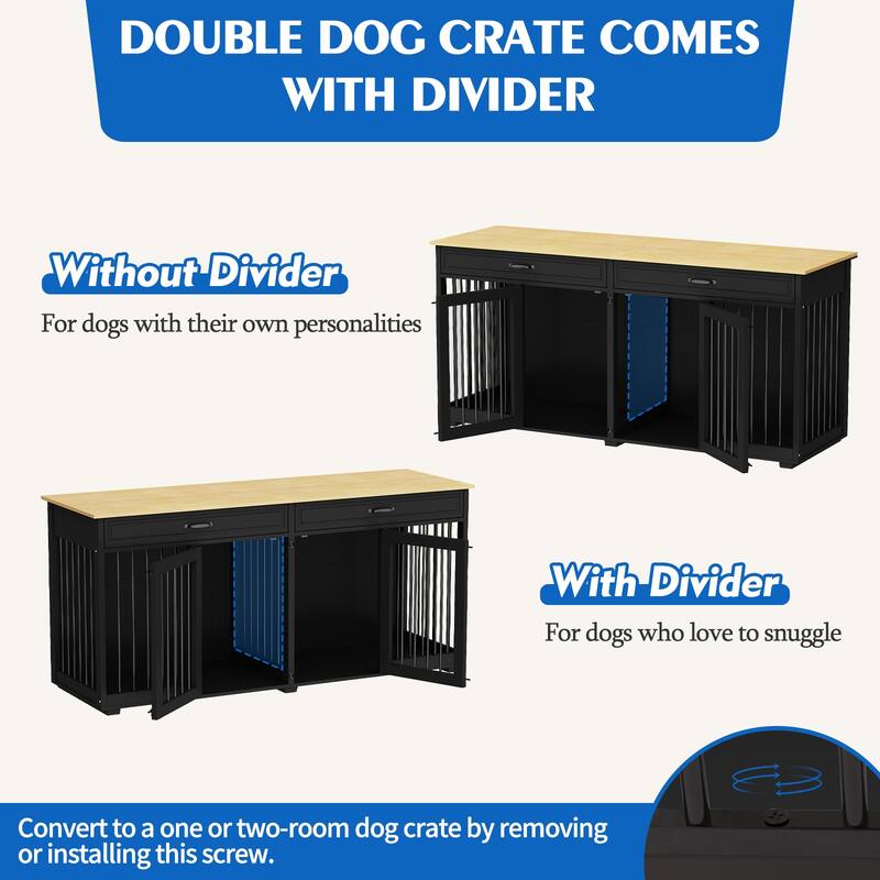 Home & Pet Organizer Elegant Sideboard with Pet Nook & Storage Drawers
