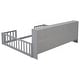 preview thumbnail 36 of 35, Toddler Floor Storage Bed with Bedside Bookcase, Shelves, Fence Guardrails, No Door, No Slats for Boys Girls Children's Room