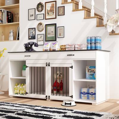 Multi-Functional Luxury Pet Crate Furniture Design with Ample Storage