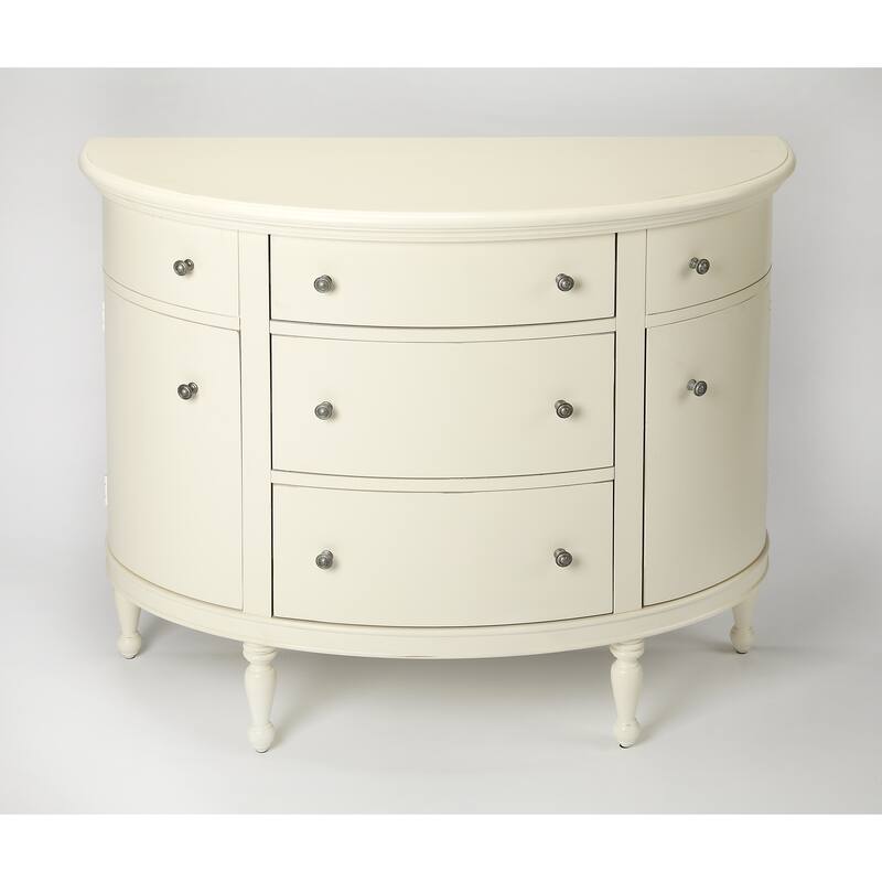 Bedford Demilune Console Table - White - Wood