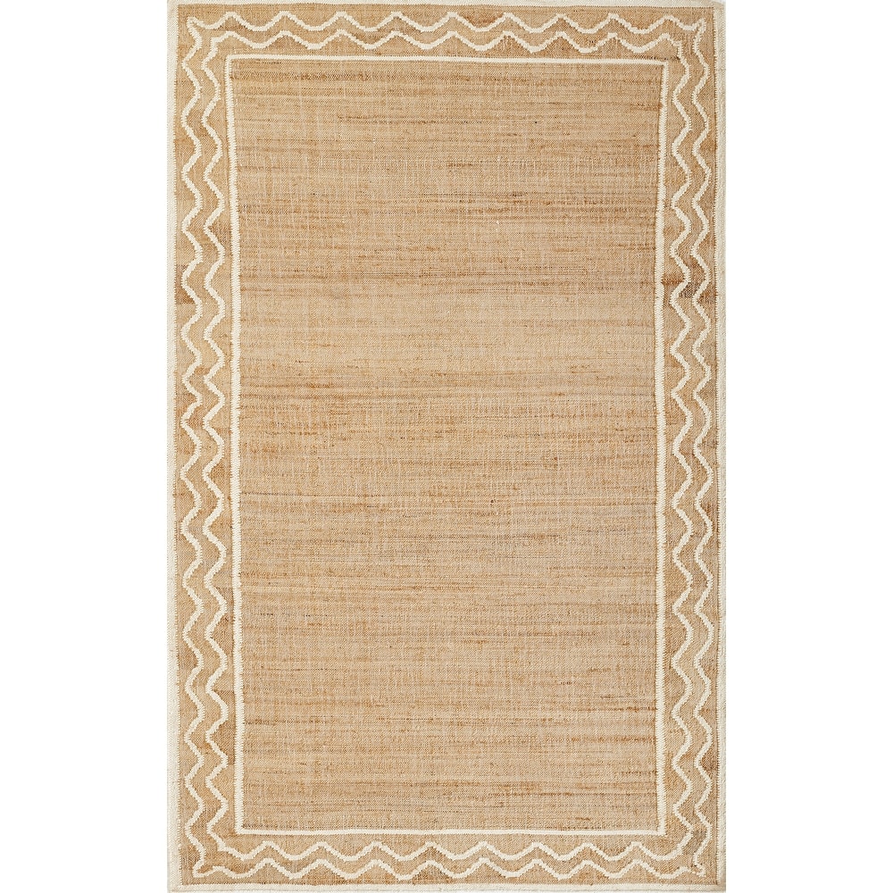 Erin Gates by Momeni Orchard Ripple Brown Hand Woven Wool and Jute Rug