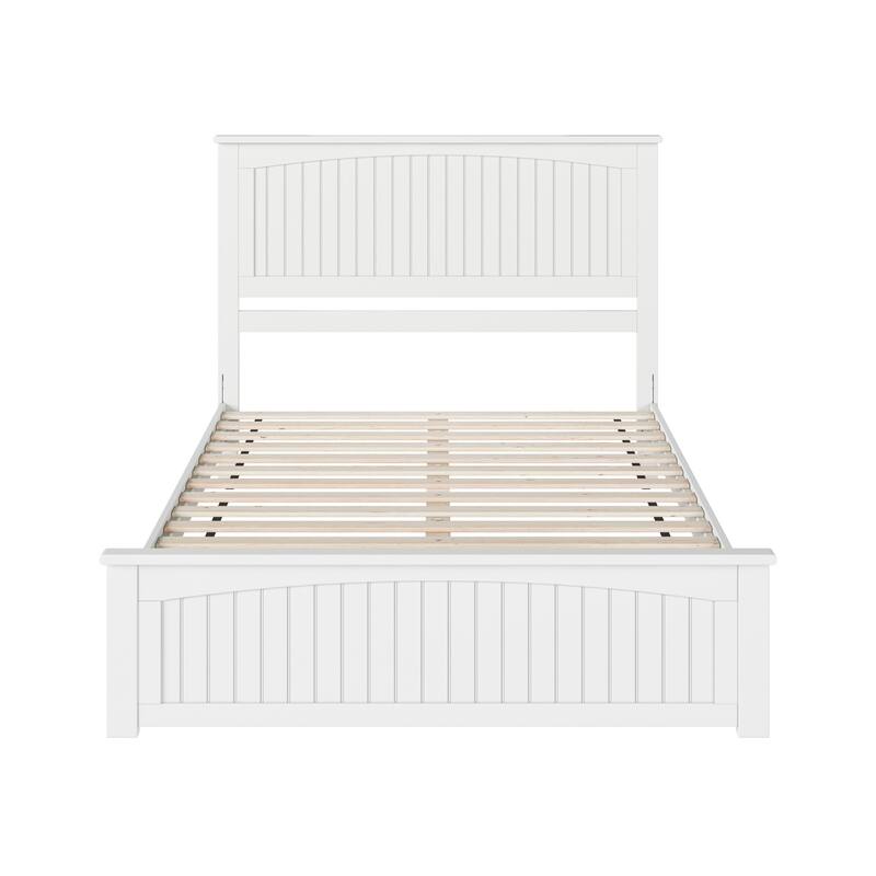 Naples Solid Wood Low Profile Platform Bed with Matching Footboard