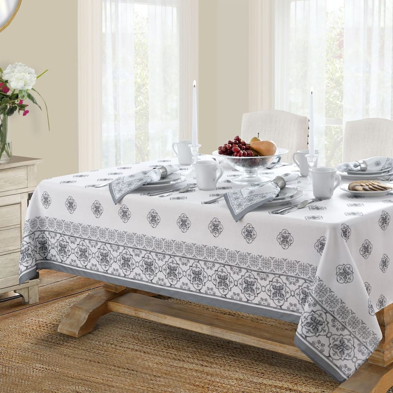 Amani Tile Double Border Tablecloth - 52x70