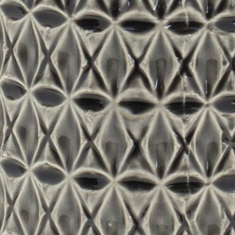 Grey Geometric Terracotta Bud Vase for Tabletop Decor