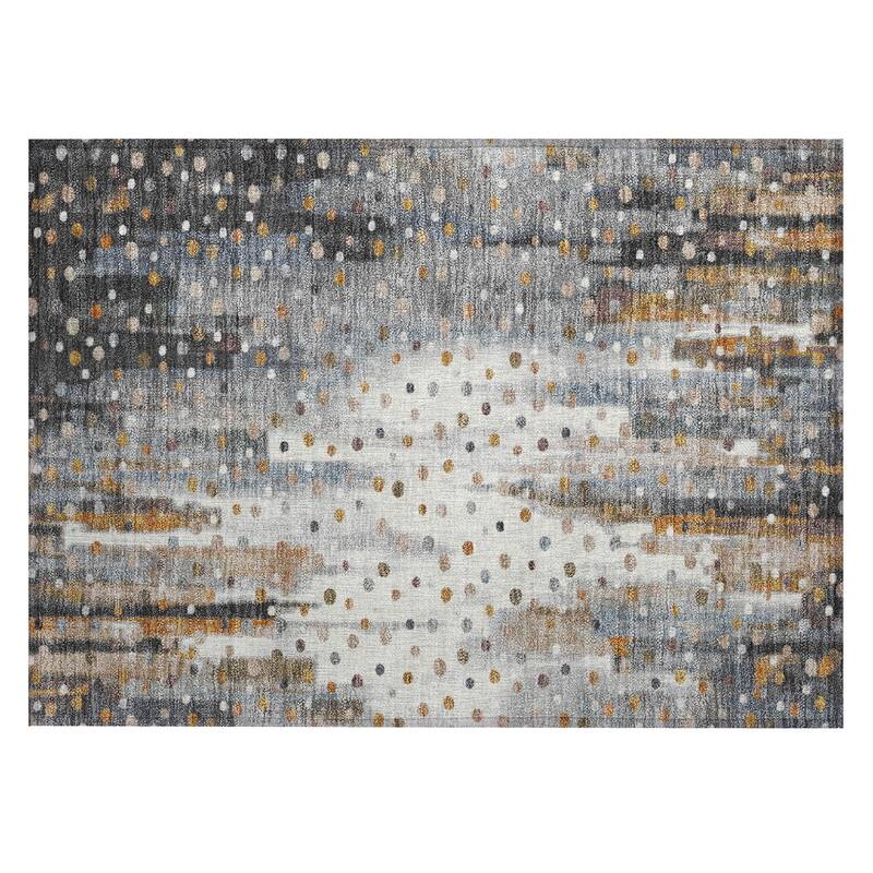 Machine Washable Indoor/Outdoor Modern Confetti Chantille Rug