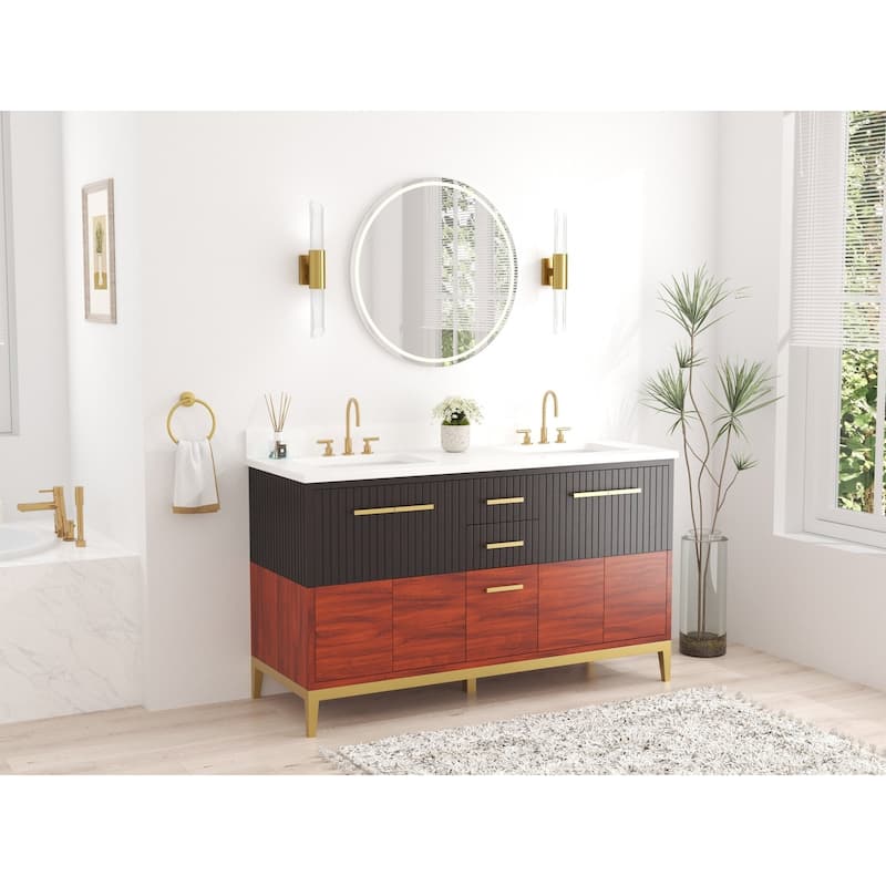 60 Inch Modern Double Sink Bathroom Vanity - 60 Inch