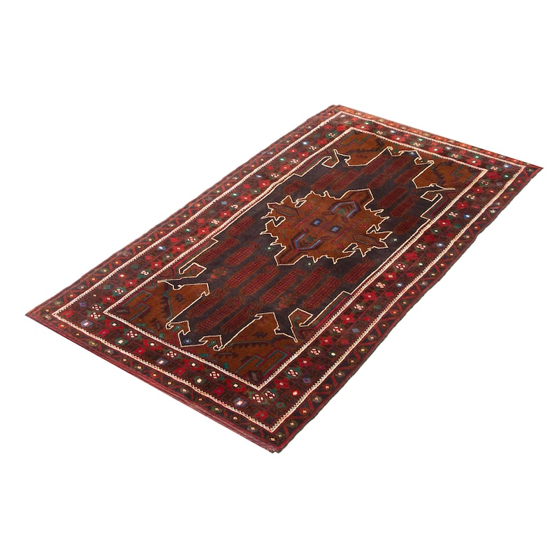 ECARPETGALLERY Hand-knotted Teimani Charcoal Wool Rug - 3'5 x 6'6