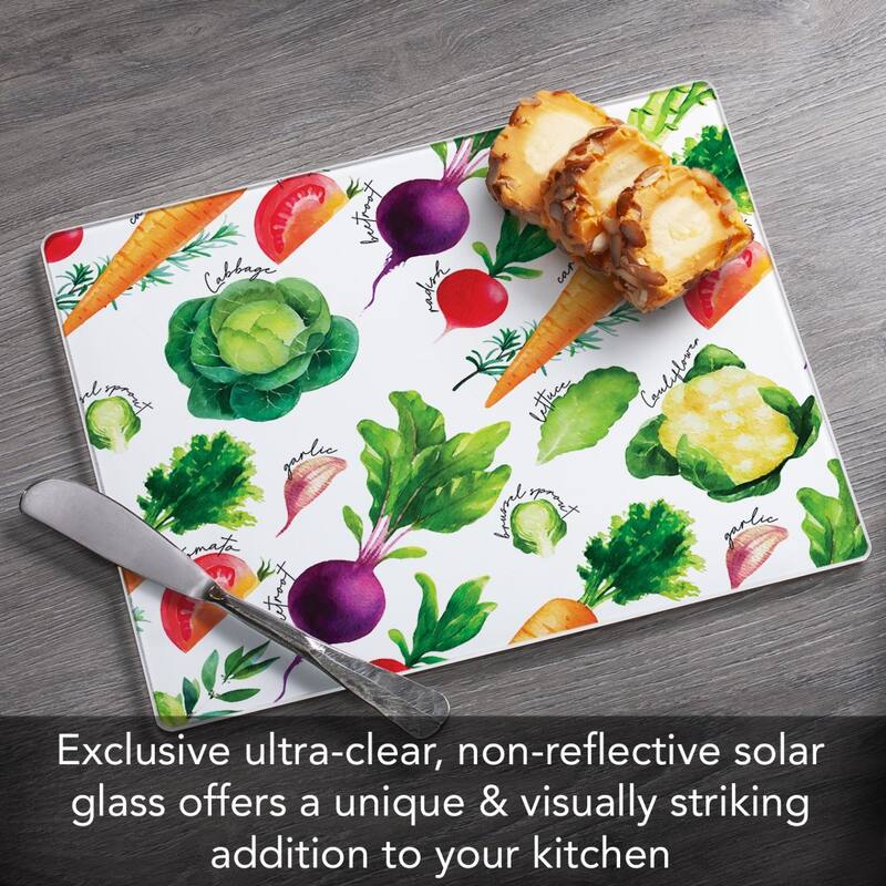 Autumn Gnomes 3mm Heat Tolerant Tempered Glass Cutting Board 10” x 8” Manufactured in the USA Dishwasher Safe