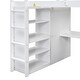 preview thumbnail 10 of 32, Full Size Loft Bed with Built-in Wardrobe, Desk, Storage Shelves and Drawers