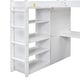 preview thumbnail 10 of 32, Wood Full Size Loft Bed with Built-in Wardrobe, Desk, Storage Shelves and Drawers
