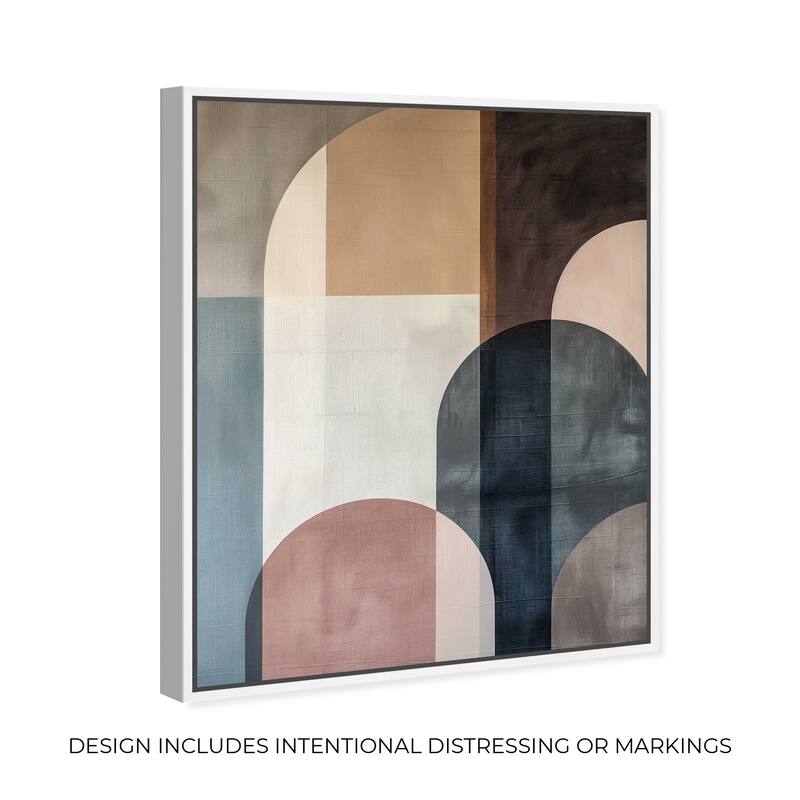 Art Remedy Lost In Transformation Framed Abstract Shapes 1 Piece Canvas Wall Art
