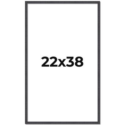 22x38 Frame Brown Solid Wood Picture Frame - Complete Modern Photo