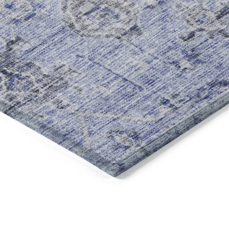 HomeRoots Damask Traditional Rectangle Outdoor Rug