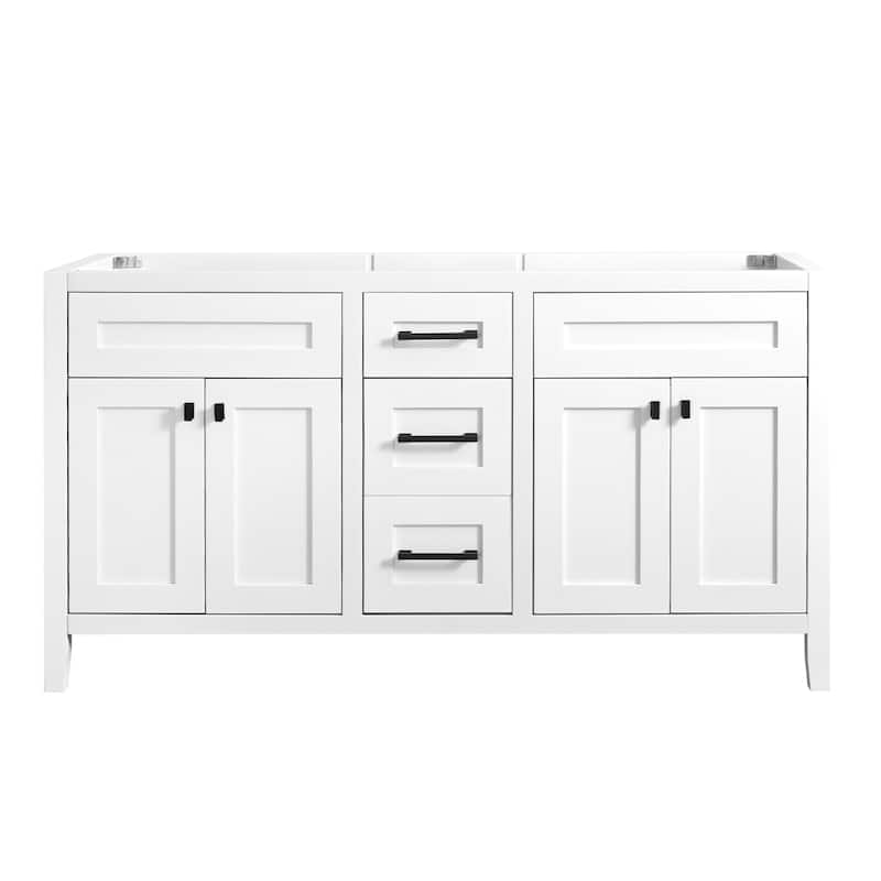 Nephelily 48" 60" 72" Bathoom Vanity Base Only, Easy-to-Install - 60 in. Base for Double Sink Top