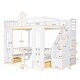 preview thumbnail 36 of 50, Full-Over-Full Bunk Bed with Changeable Table