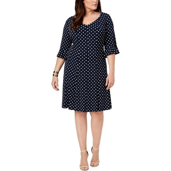 connected apparel polka dot dress