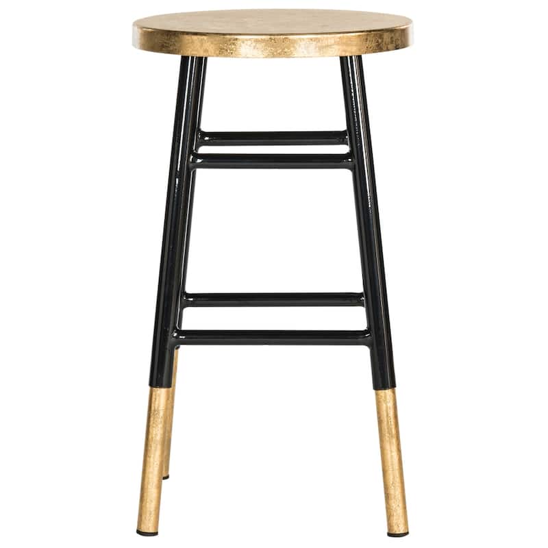 SAFAVIEH Celine 24-inch Navy/ Gold Counter Stool - 13.5" x 13.5" x 24" - 14Wx14Dx24H
