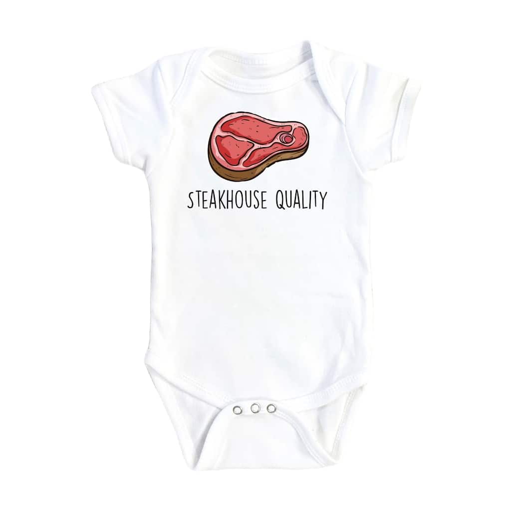 Steak Bbq - Baby Boy Girl Clothes Infant Bodysuit Funny Cute Newborn