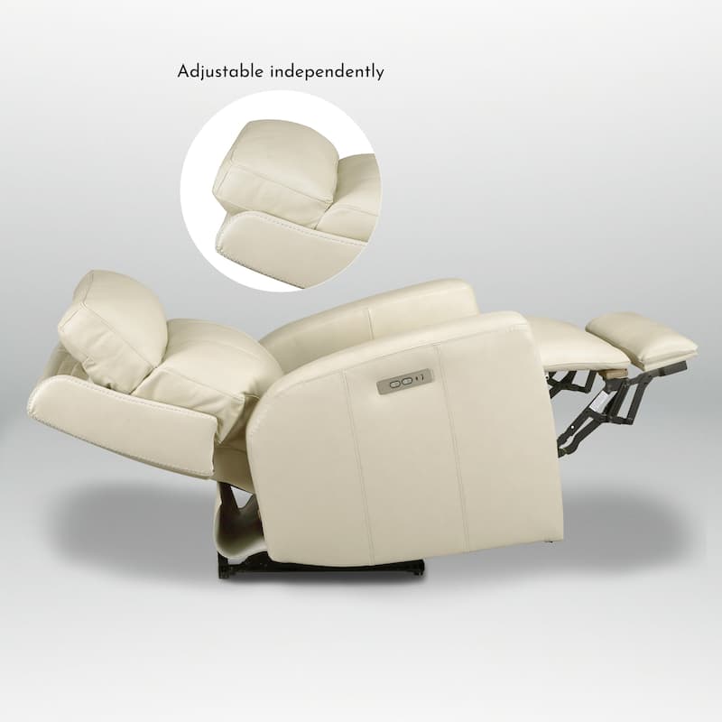 Genuine Leather Zero Gravity Power Recliner Chair with Power Headrest, USB&USB-C Port