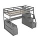 preview thumbnail 37 of 43, Twin Size Loft Bed with 7 Drawers 2 Shelves and Desk
