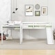 preview thumbnail 3 of 11, White L-Shaped Twin Loft Bed with Ladder, Slide, and Under-Bed Space, Solid Wood and MDF Construction
