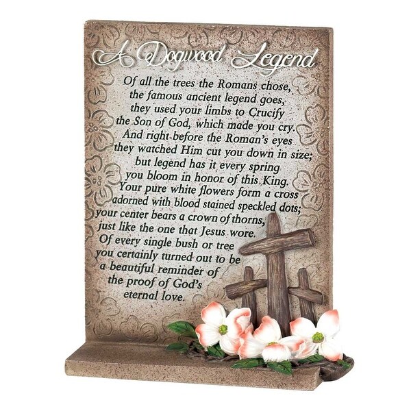 6.5" White and Brown Religious Poem Quoted Tabletop Plaque - N/A