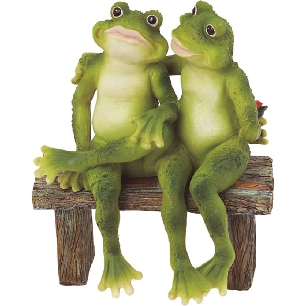 Q-Max 5H Frog Couple Sitting on Bench Statue Fantasy Animal Decoration  Figurine - Bed Bath & Beyond - 34148602