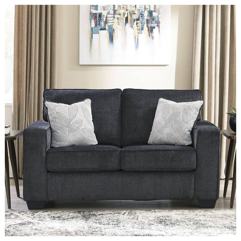 Signature Design by Ashley Tariba Loveseat - 62" W x 38" D x 37" H - Slate