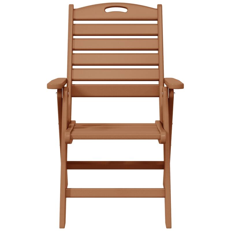 Coastline Patio Folding Highback Dining Chair Set of 2