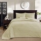 preview thumbnail 23 of 132, Madison Park Mansfield Reversible Oversized 3-piece Solid Texture Bedspread Quilt Set with Matching Shams