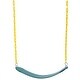 preview thumbnail 11 of 9, 2 Pack Green Kids Outdoor Swing with EVA Seat with Heavy Duty Chains Safe for Playgrounds and Backyard - 25.98 x 5.51 x 0.47 in