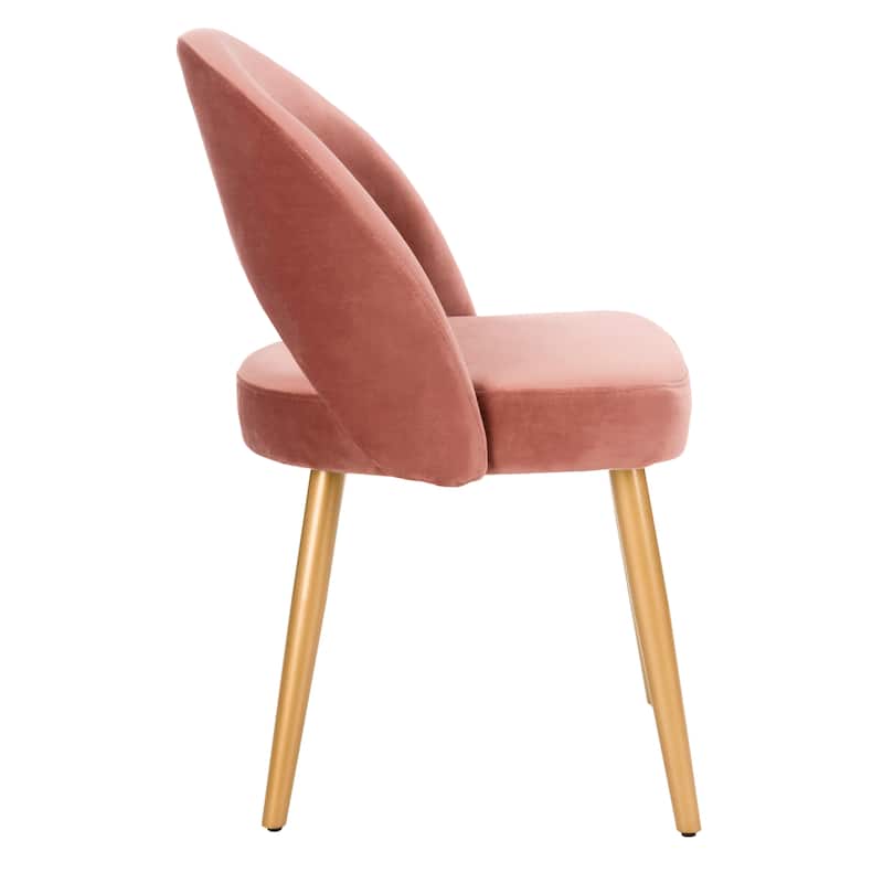 SAFAVIEH Reva Retro Dusty Rose/ Gold Chair (Set of 2) - 21.3" x 24.3" x 31.8" - 21Wx24Dx32H