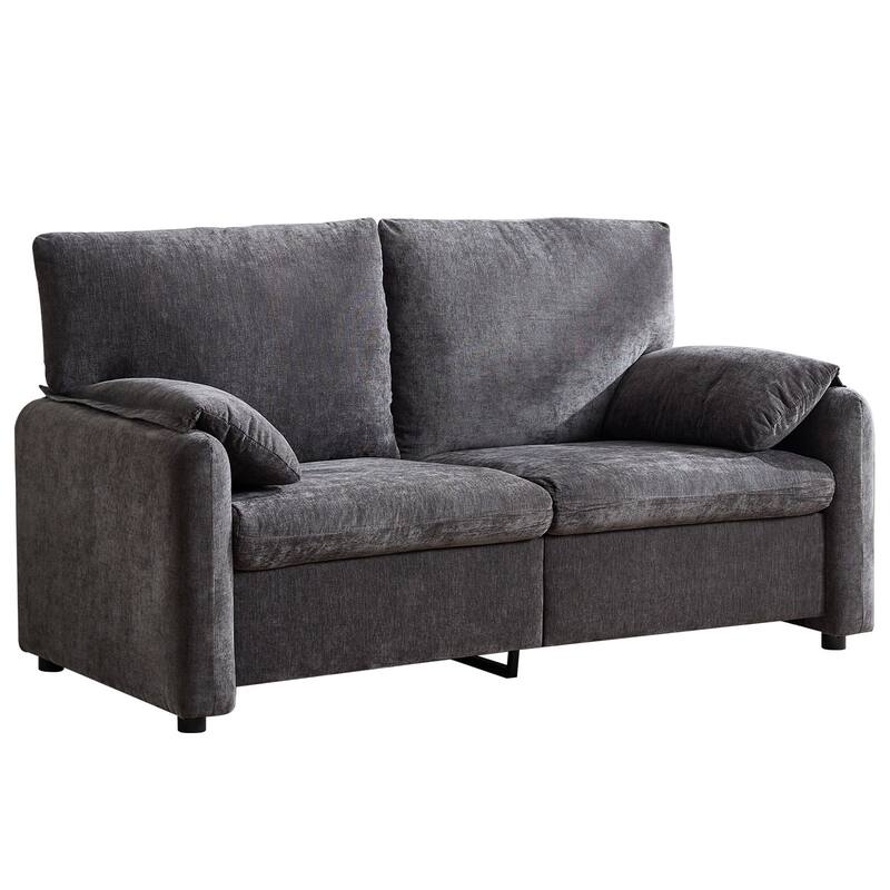 71.28" Chenille 2-Seater Sofa with Cloud-Like Cushion & Sponge Support