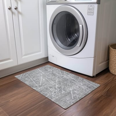 Machine Washable Indoor/ Outdoor Chantille Contemporary Crackle Rug