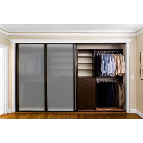 THE SLIDING DOOR COMPANY 4 Panel, Sliding Closet Doors, Frosted Glass
