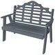 preview thumbnail 14 of 12, Poly 4' Marlboro Garden Bench Dark Gray