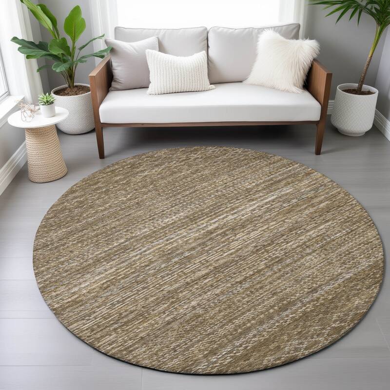 Machine Washable Indoor/Outdoor Modern Trellis Chantille Rug