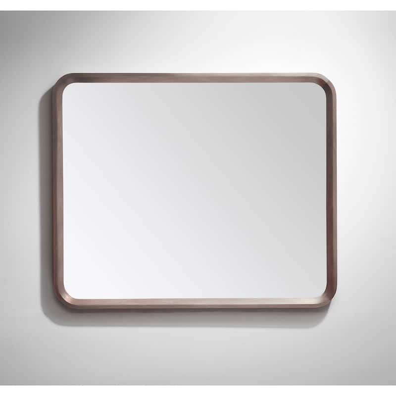 Bathroom Mirror Vela 36" Modern Style - Chestnut Oak