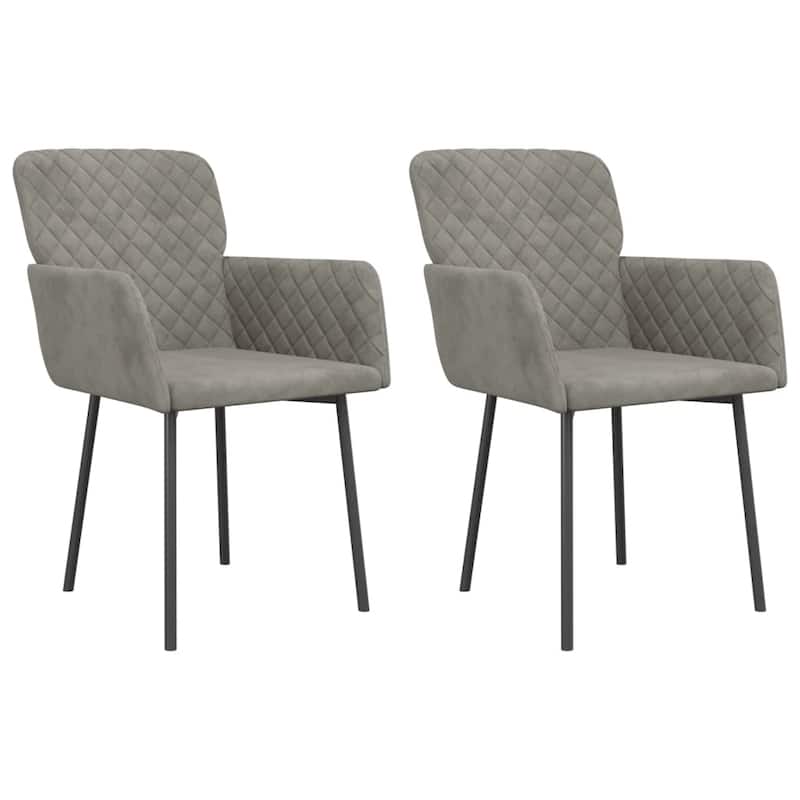 vidaXL Dining Chairs 2 Pcs Accent Upholstered Chair for Living Room Velvet - 20.3" x 24" x 30.9"
