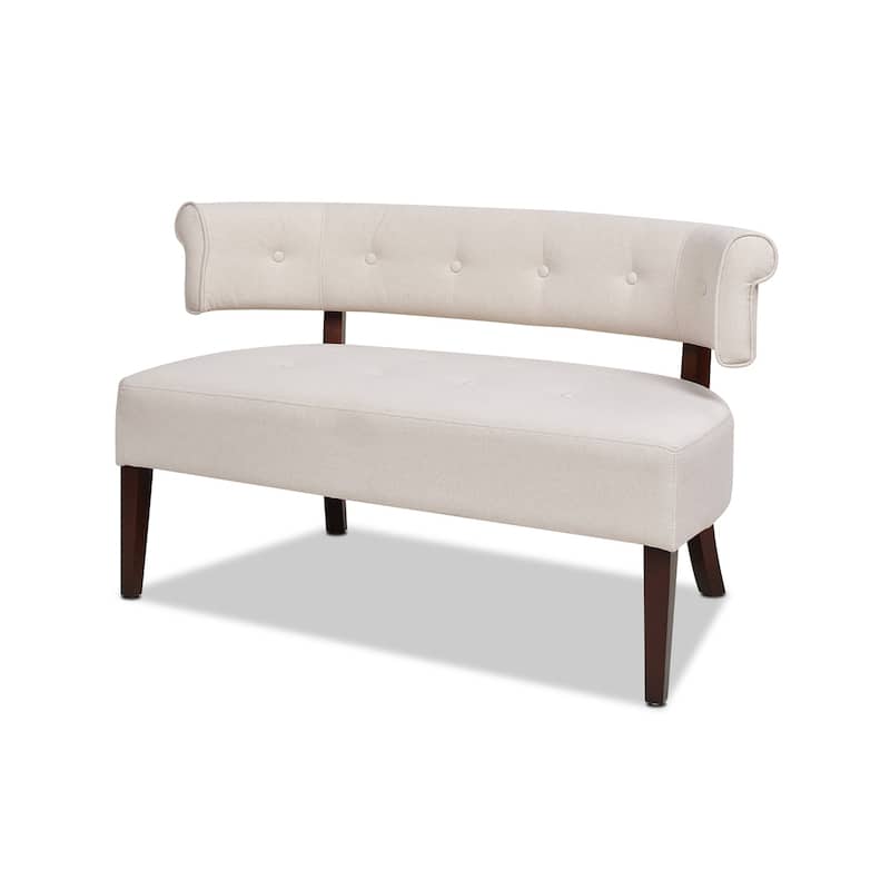 Jared 51" Modern Recessed Arm Tufted Bench Settee