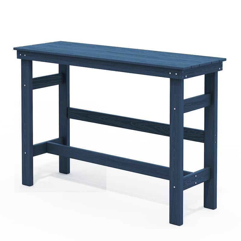 40-inch Outdoor Patio HDPE Pub Bar Table, Balcony Table - Navy