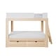 preview thumbnail 15 of 19, Mid-Century Modern Full over Full Bunk Bed with Storage Drawers