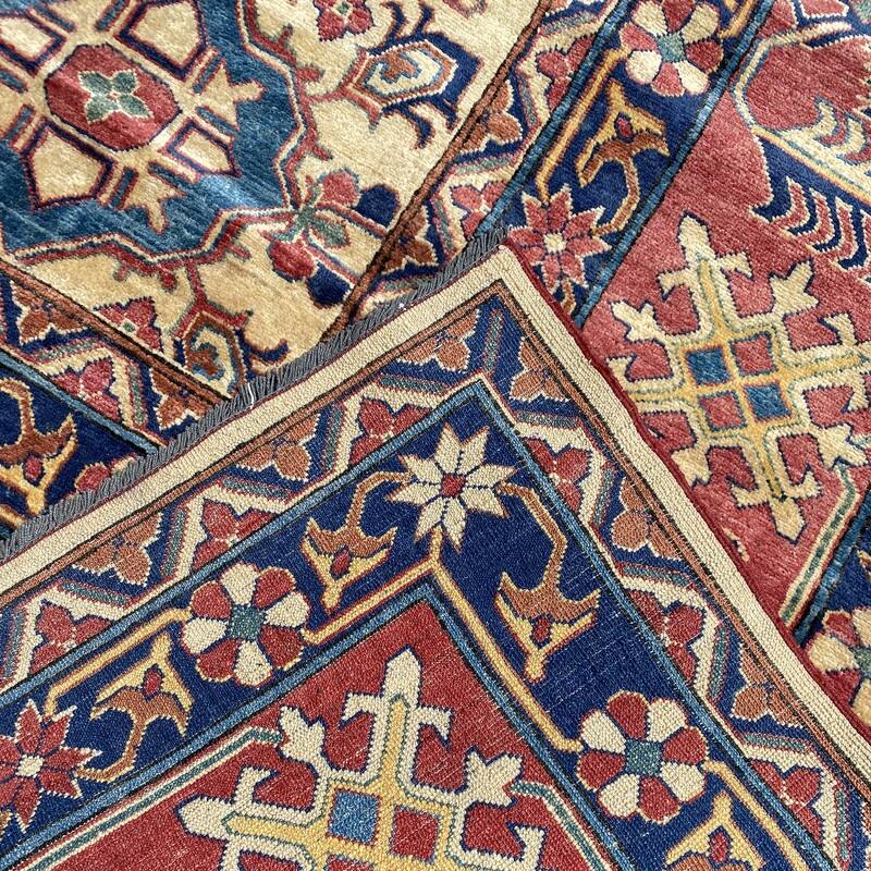 HERAT ORIENTAL Handmade Vegetable Dye Kazak Wool Rug (Afghanistan) 10'10 x 15' Bed Bath